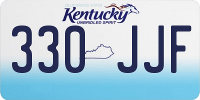 KY license plate 330JJF
