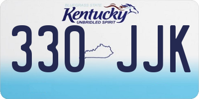 KY license plate 330JJK