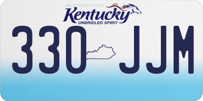 KY license plate 330JJM