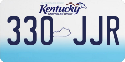 KY license plate 330JJR