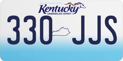 KY license plate 330JJS