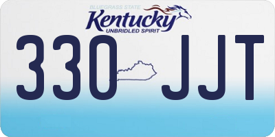 KY license plate 330JJT