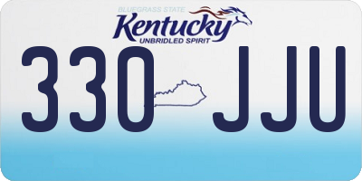 KY license plate 330JJU