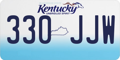 KY license plate 330JJW