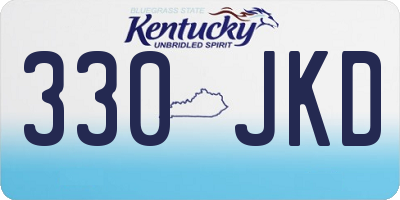 KY license plate 330JKD
