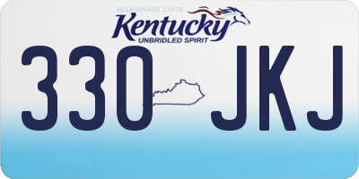KY license plate 330JKJ
