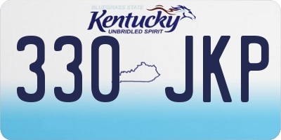 KY license plate 330JKP