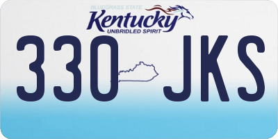 KY license plate 330JKS