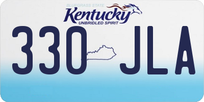 KY license plate 330JLA