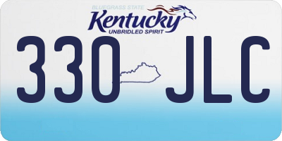 KY license plate 330JLC