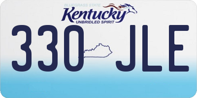 KY license plate 330JLE