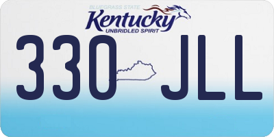 KY license plate 330JLL