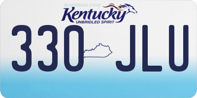 KY license plate 330JLU