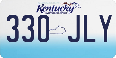 KY license plate 330JLY