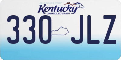 KY license plate 330JLZ