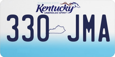 KY license plate 330JMA