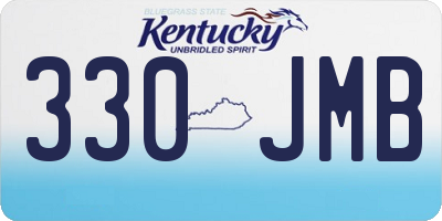 KY license plate 330JMB
