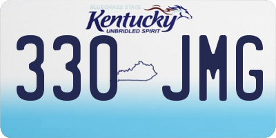 KY license plate 330JMG