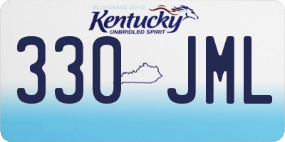KY license plate 330JML