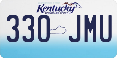 KY license plate 330JMU