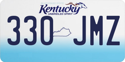 KY license plate 330JMZ