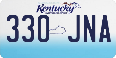 KY license plate 330JNA