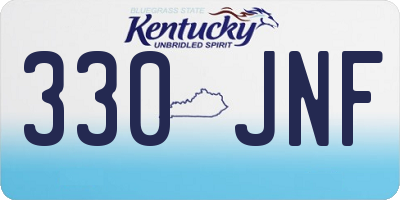 KY license plate 330JNF