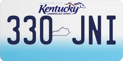 KY license plate 330JNI
