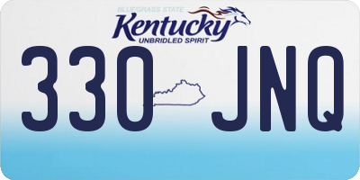 KY license plate 330JNQ