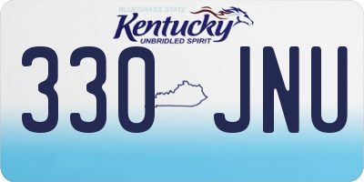 KY license plate 330JNU
