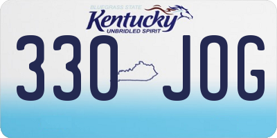 KY license plate 330JOG