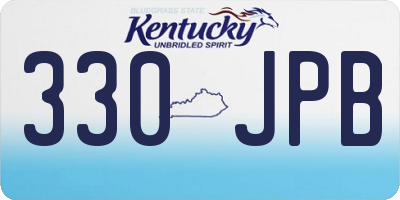 KY license plate 330JPB