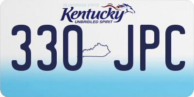 KY license plate 330JPC
