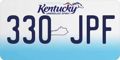 KY license plate 330JPF