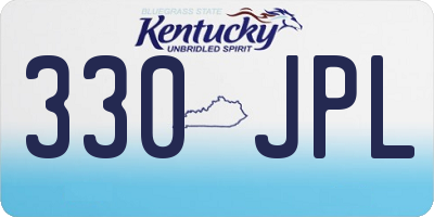 KY license plate 330JPL