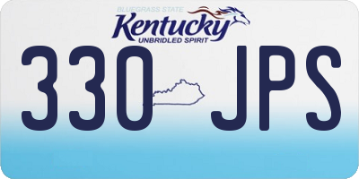 KY license plate 330JPS