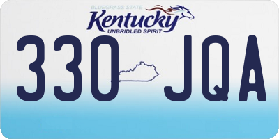 KY license plate 330JQA