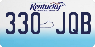 KY license plate 330JQB