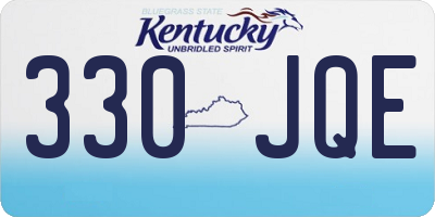 KY license plate 330JQE