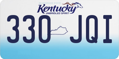 KY license plate 330JQI