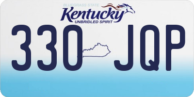 KY license plate 330JQP