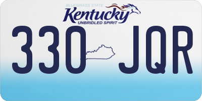 KY license plate 330JQR