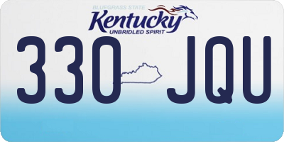 KY license plate 330JQU