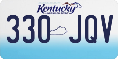 KY license plate 330JQV