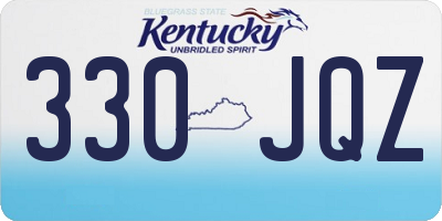 KY license plate 330JQZ