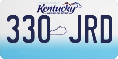 KY license plate 330JRD