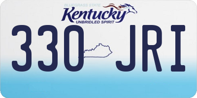 KY license plate 330JRI