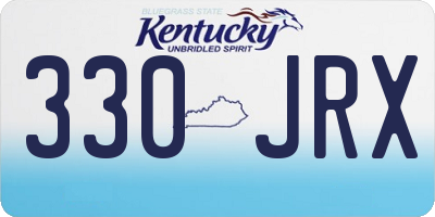 KY license plate 330JRX