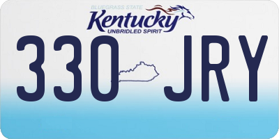 KY license plate 330JRY