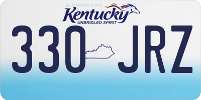 KY license plate 330JRZ